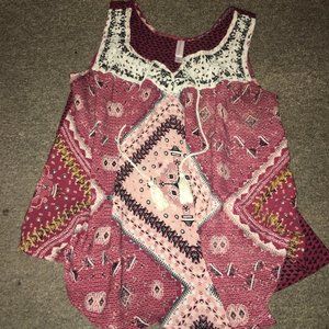 Bohemian Peasant Sleeveless Tank Top